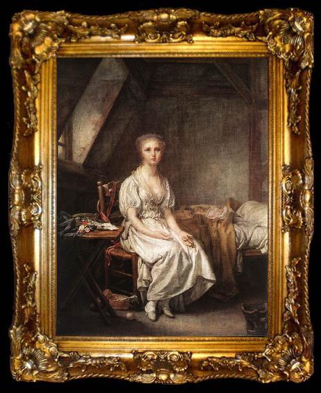 framed  GREUZE, Jean-Baptiste The Complain of the Watch dfh, ta009-2